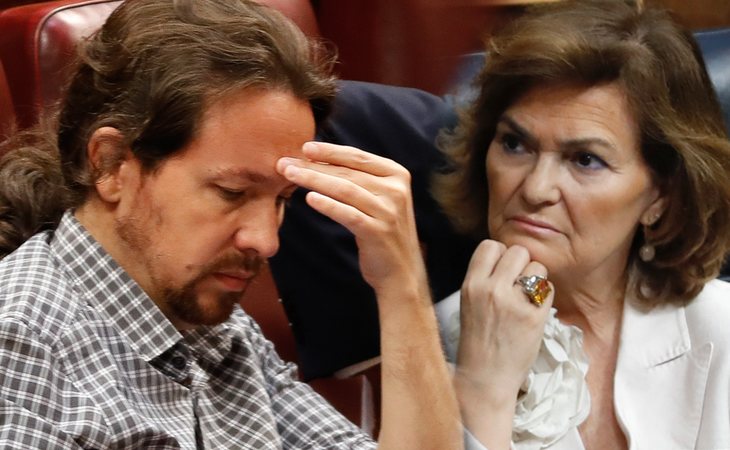 Carmen Calvo, sorprendida con la postura de Iglesias que 'dificulta las negociaciones'