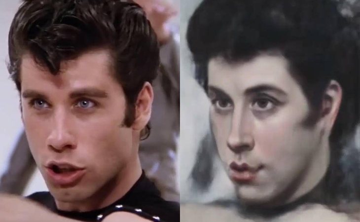 John Travolta en 'Grease' convertido en una obra de arte