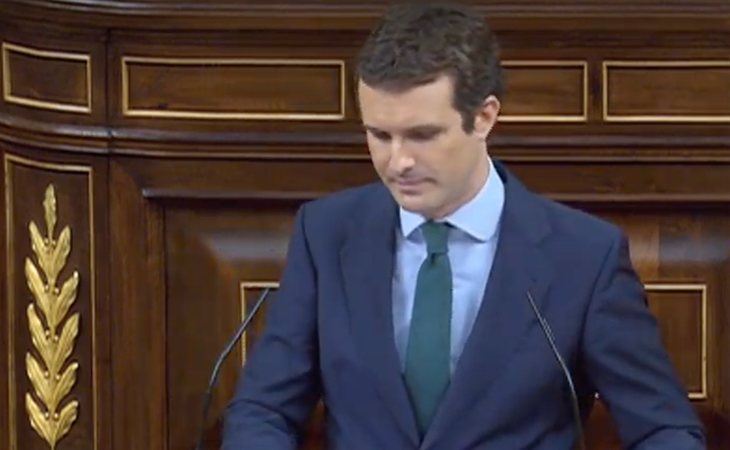 Pablo Casado, a Pedro Sánchez: 'Nos debemos a España y su Gobierno es una amenaza para su futuro'