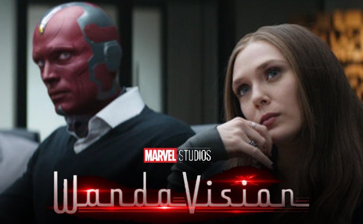 Paul Bettany y Elizabeth Olsen como Vision y la Bruja Escarlata