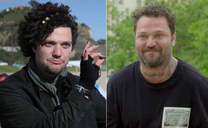 Bam Margera en 'Jackass' (izq.) y en la actualidad (der.)