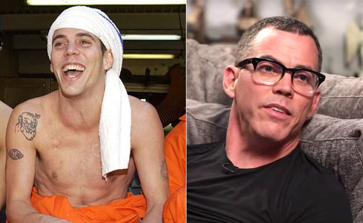 Steve-O en 'Jackass' (izq.) y en la actualidad (der.)