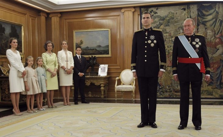 Cristina no fue invitada a la recepción oficial en Palacio por su hermano cuando fue proclamado Rey de España en 2014