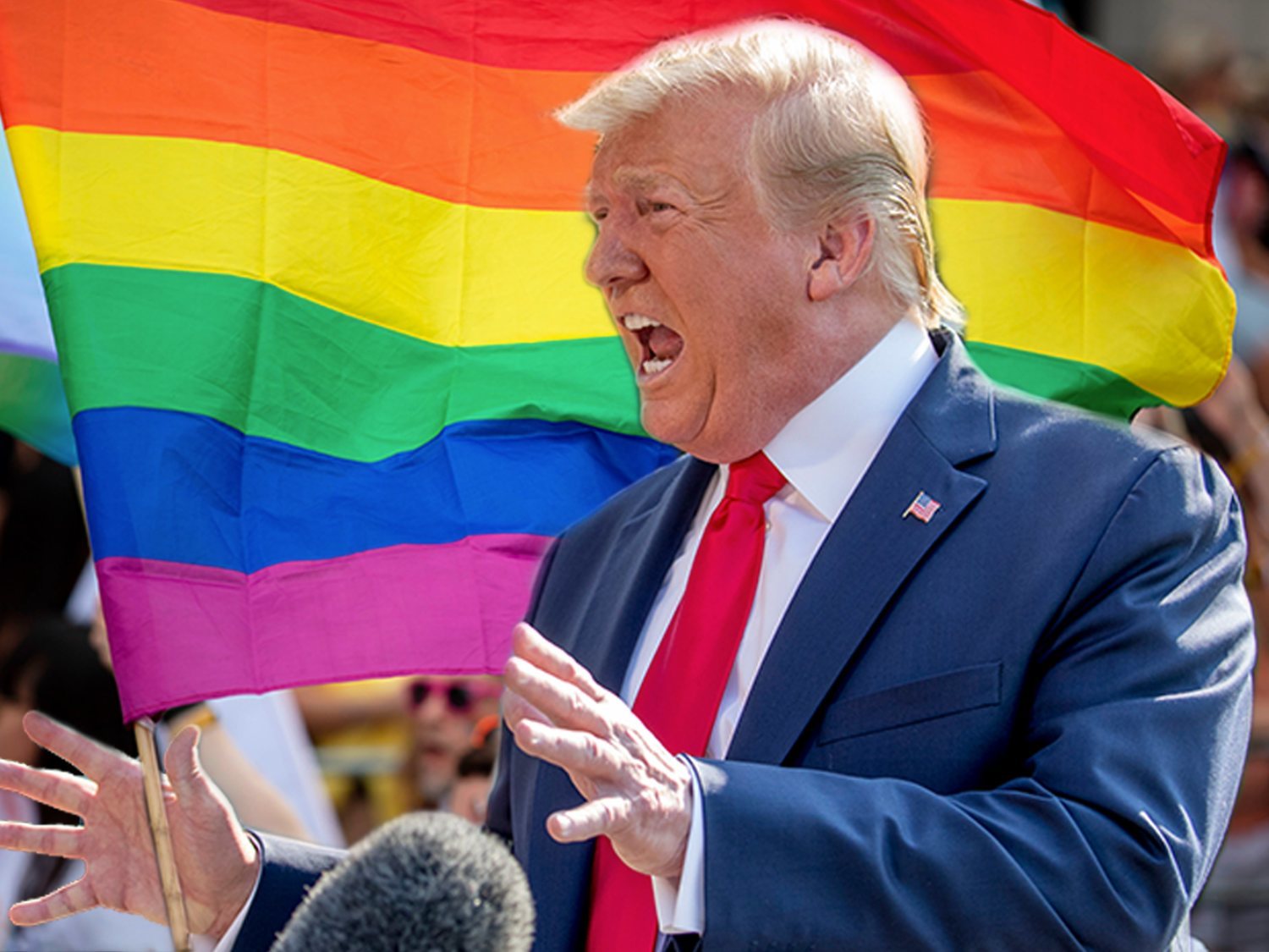 Donald Trump considera que está haciendo las cosas "muy bien" con el colectivo LGTBI