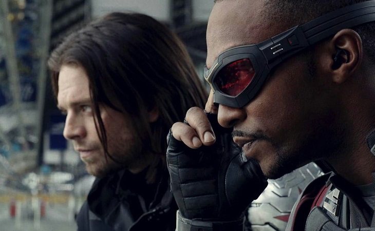 Anthony Mackie y Sebastian Stan en 'Capitán América: Civil War'