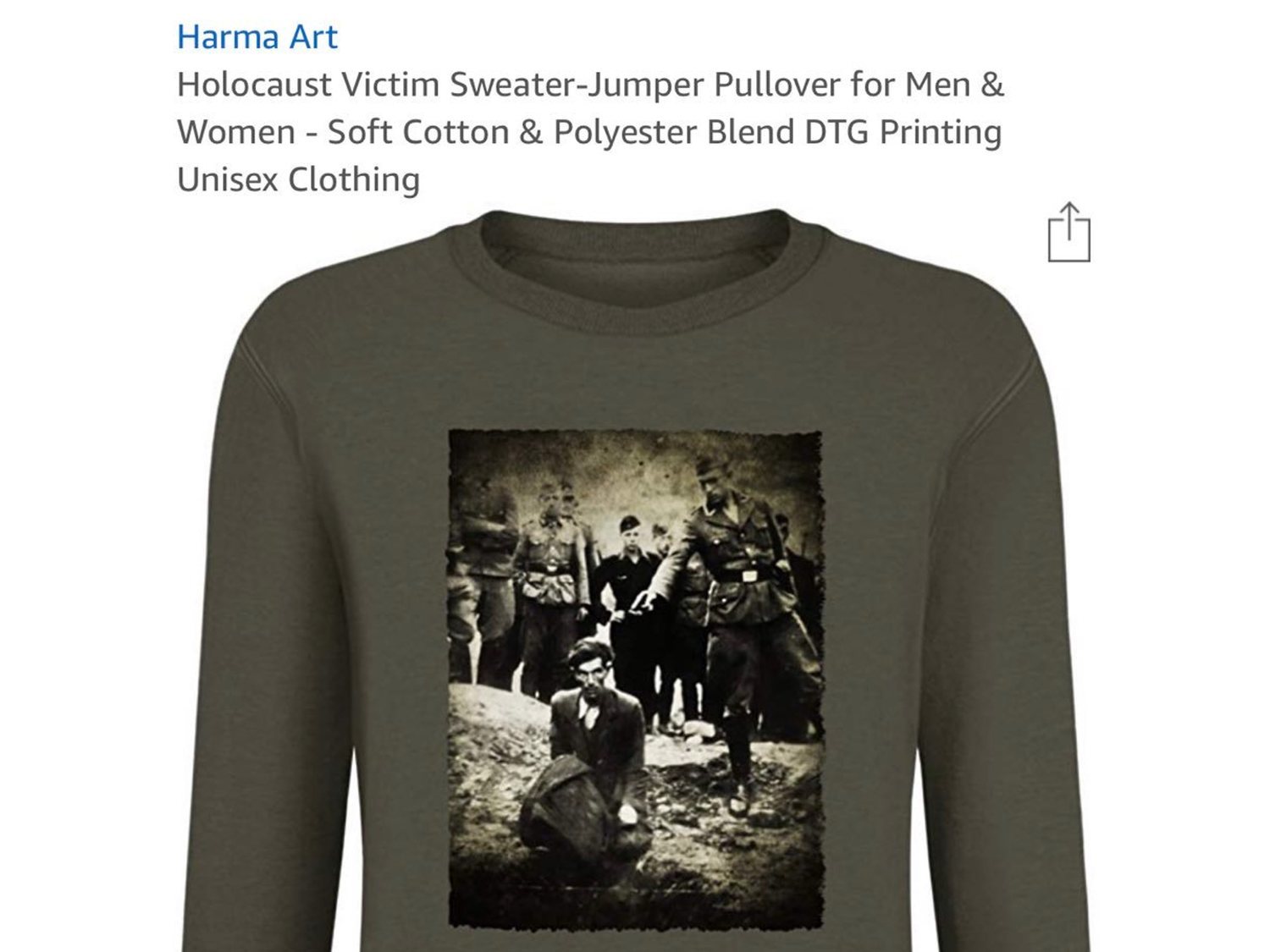 Críticas contra Amazon por vender prendas con la imagen de un nazi ejecutando a un judío