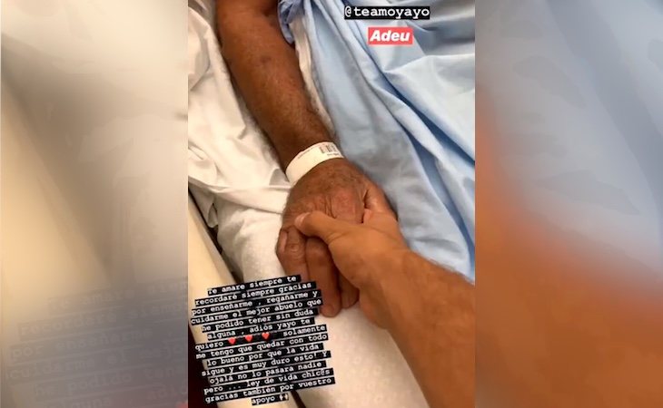 El influencer compartió imágenes de su abuelo en el hospital