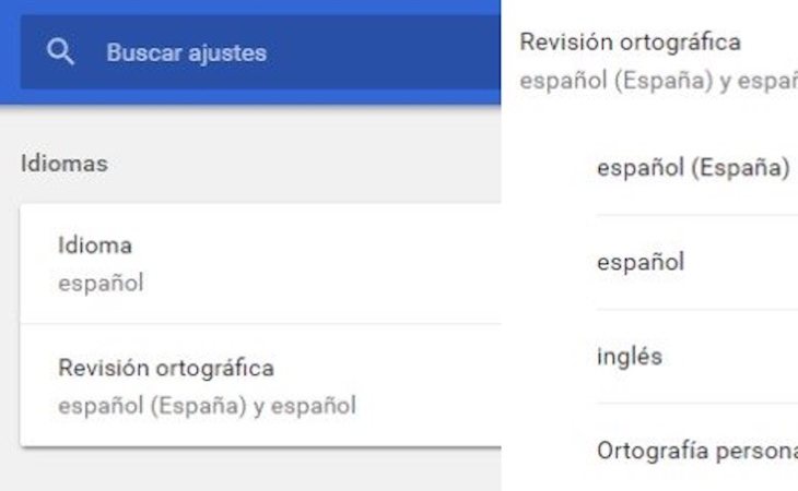 Pasos para desactivar el corrector en Google Chrome