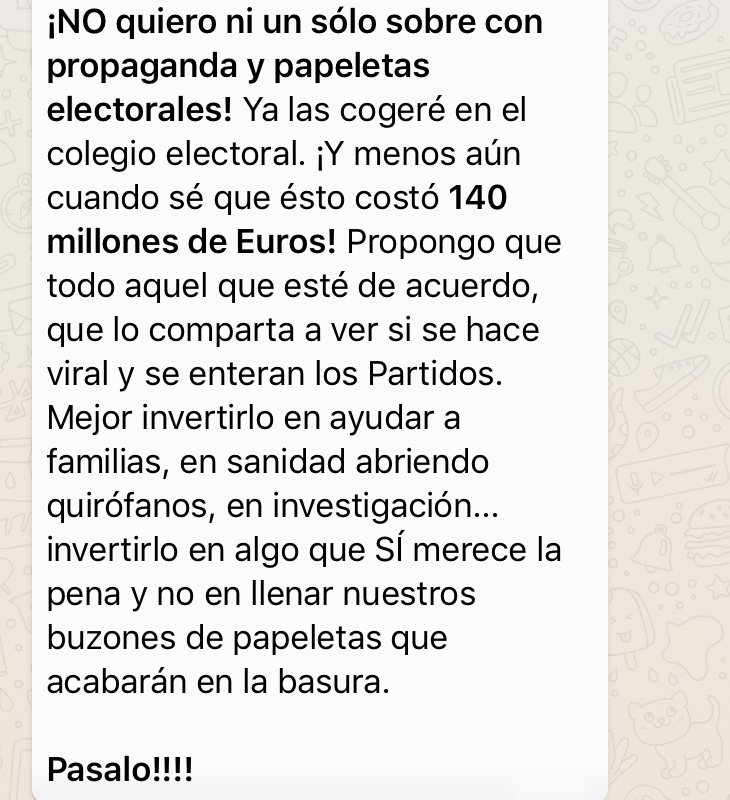 Campaña para desactivar la recepción de propaganda electoral