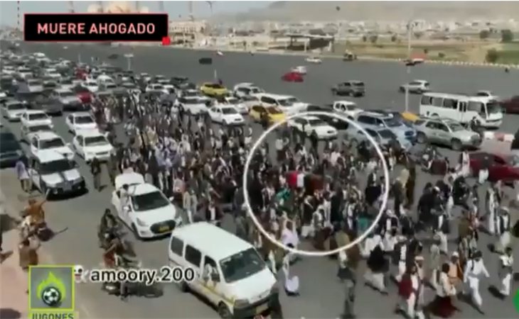 Así recibieron en Saná, capital de Yemen, el cuerpo del deportista Helal Ali Mohammed Al-Hajj