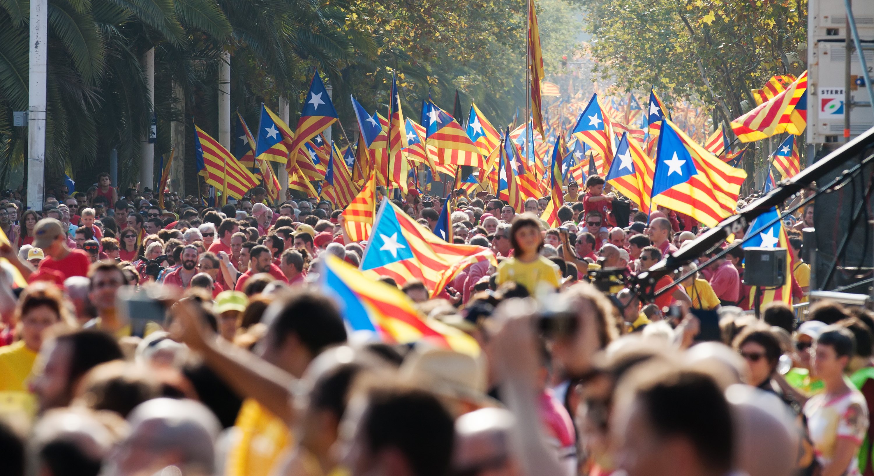 Manifestación independentista en Cataluña