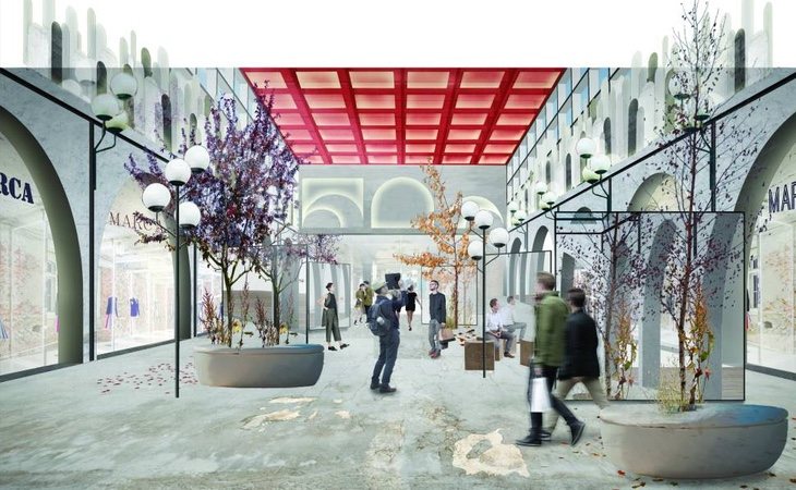 Propuesta del Madrid Fashion District, el modelo que espera reconvertir el almacén recientemente clausurado en Arroyosur