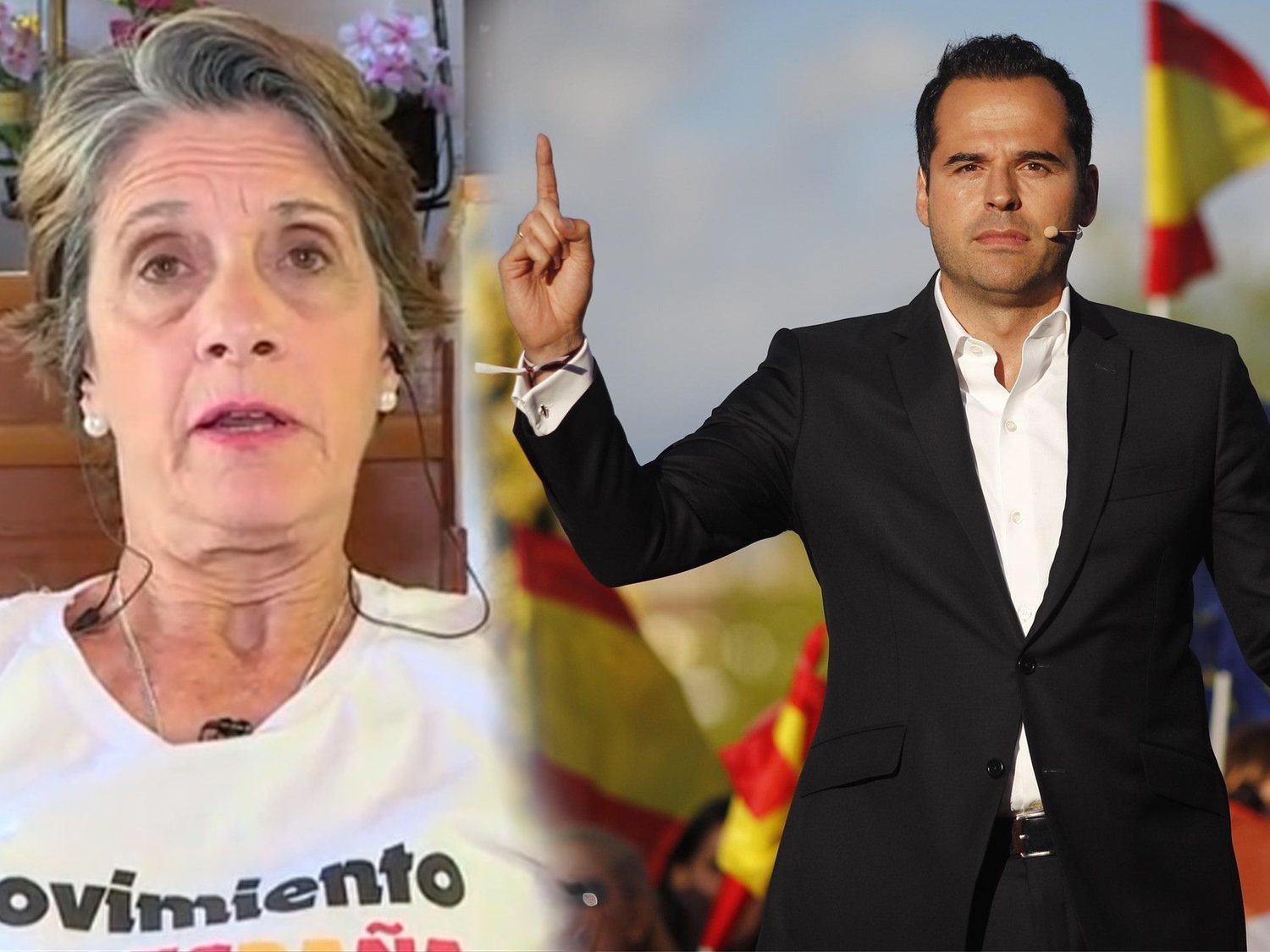 La franquista Pilar Gutiérrez, agradecidísima con PP y Ciudadanos por alertar de la quema de iglesias