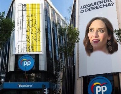 Los mejores memes del nuevo cartel que ha colgado el PP en Génova