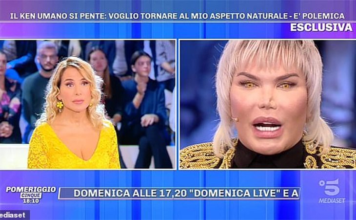 El Ken Humano confesó ante toda Italia que volvería a su aspecto natural si pudiera