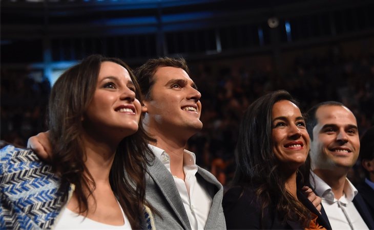 Inés Arrimadas, Albert Rivera, Begoña Villacís e Ignacio Aguado, cuando Ciudadanos era un partido de centro