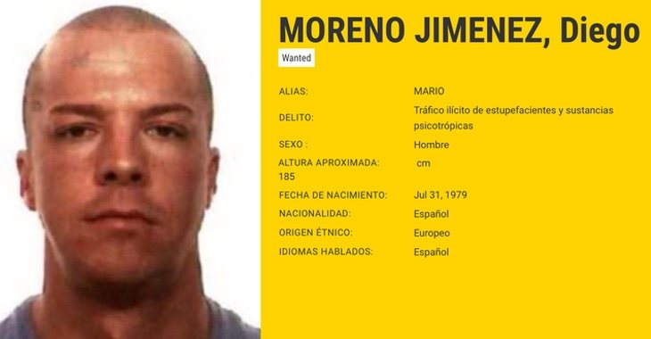 Ficha de Diego Moreno Jiménez | Fuente: Europol