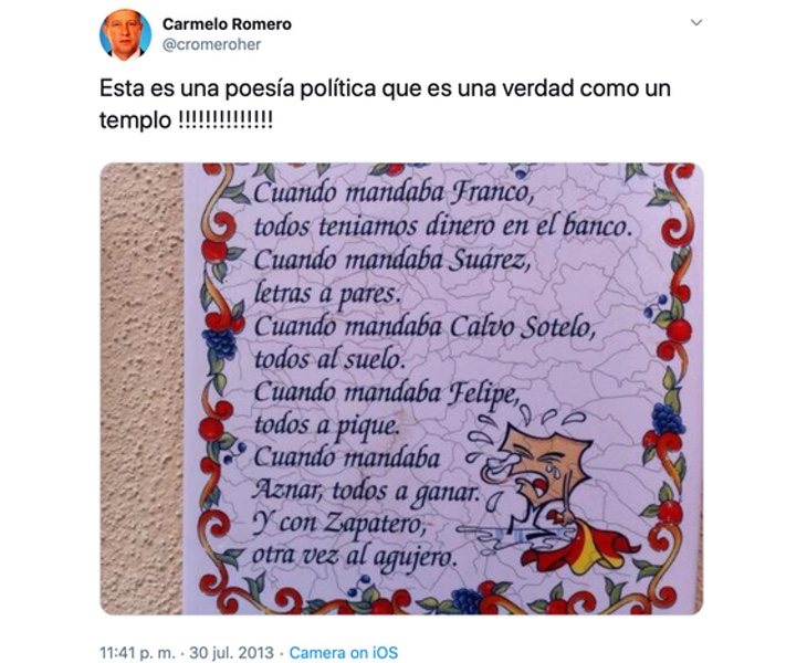 Captura del tuit de la polémica