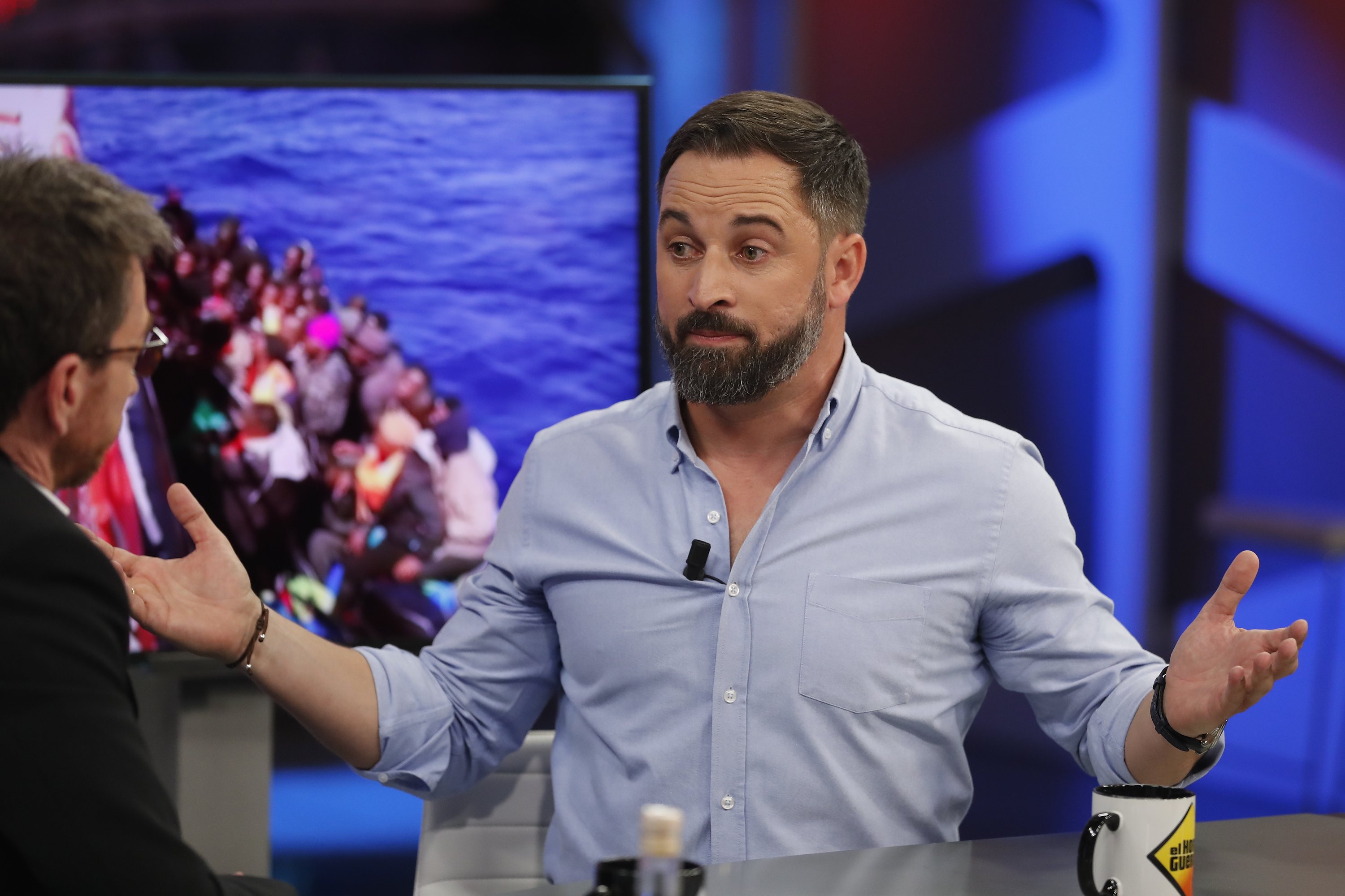 Santiago Abascal hablando sobre la crisis de los refugiados en 'El Hormiguero'