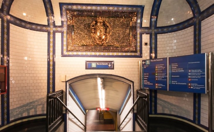 Los huesos de los monjes están emparedados en la estación de Tirso de Molina | Fuente: Metro de Madrid