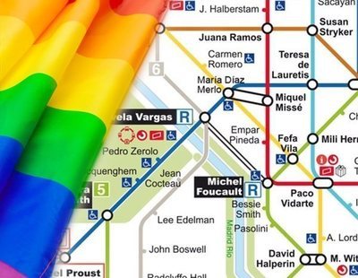 Así sería el plano de metro LGTBIQ de Madrid