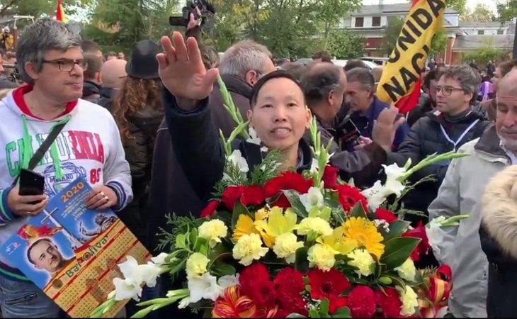 Saludos fascistas y vítores al golpista Tejero durante la concentración ilegal en Mingorrubio