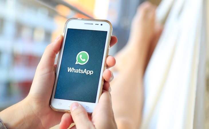 Pantalla de inicio de la aplicación WhatsApp