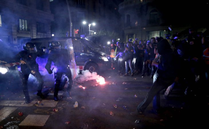 Disturbios sufridos en Barcelona