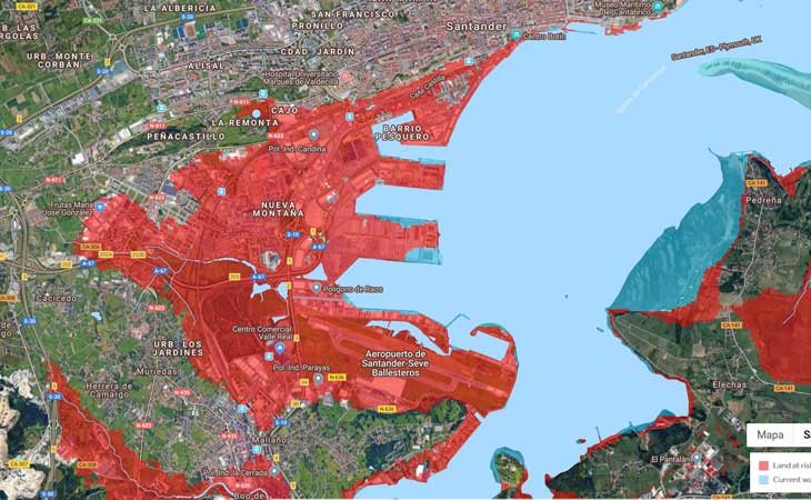 Decenas de nucleos urbanos anegados por el agua