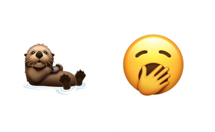 El emoji del bostezo o de la nutria han sido de los más aclamados | Fuente: Twitter: @Emojipedia