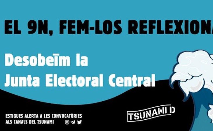 Tsunami Democràtic presentó un comunicado para boicotear las elecciones