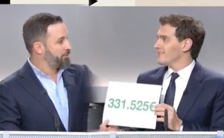 Rivera, a Abascal: '¿Cómo se vive cobrando 300.000 euros yendo a la oficina sin tener que trabajar?' Abascal reconoce que ha trabajado en un ...