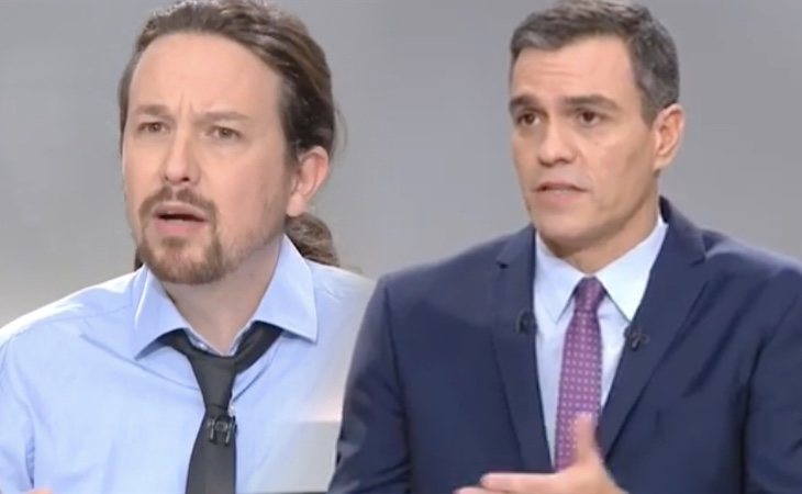 Pablo Iglesias: 'Queremos gobernar con Pedro Sánchez por el bien del país'. Sánchez responde: 'Deben dejar que gobierne la lista más votada'