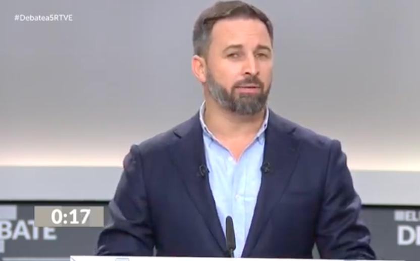 Abascal: 'Luchamos contra la dictadura progre, que quiere enfrentar a hombres y mujeres, contra la inmigración ilegal. Buenas noches y que viva ...