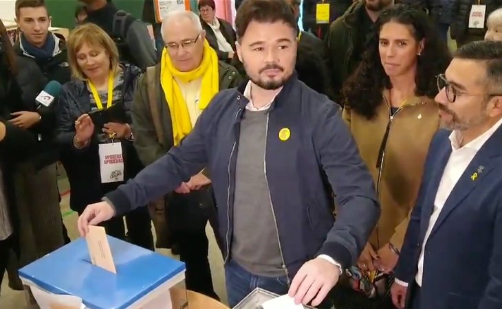 Gabriel Rufián (ERC), claro tras votar: 'Hoy es un buen día para que el pueblo de Cataluña sentencie'