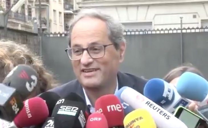 Quim Torra, ante los medios: 'Las urnas y los votos son el terreno de juego de los catalanes'