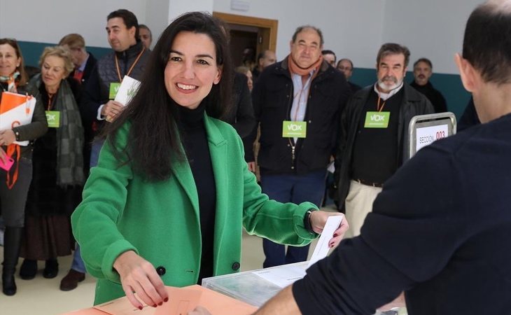 Rocío Monasterio, portavoz de VOX en la Asamblea de Madrid, ya ha votado 'Confío en el criterio de los españoles'