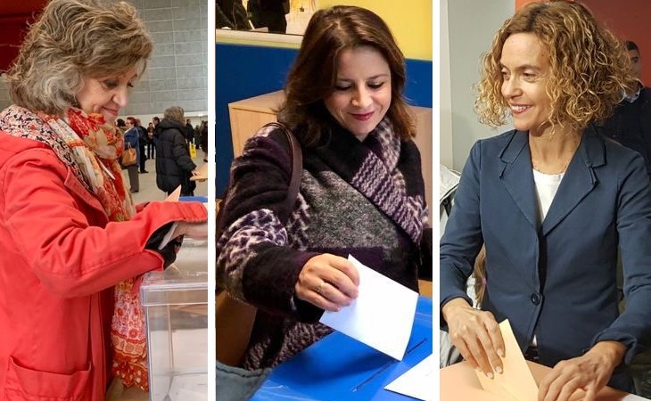 Maria Luisa Carcedo (ministra de Sanidad), Adriana Lastra (portavoz del PSOE en el Congreso) y Meritxell Batet (presidenta del Congreso) ya han votado