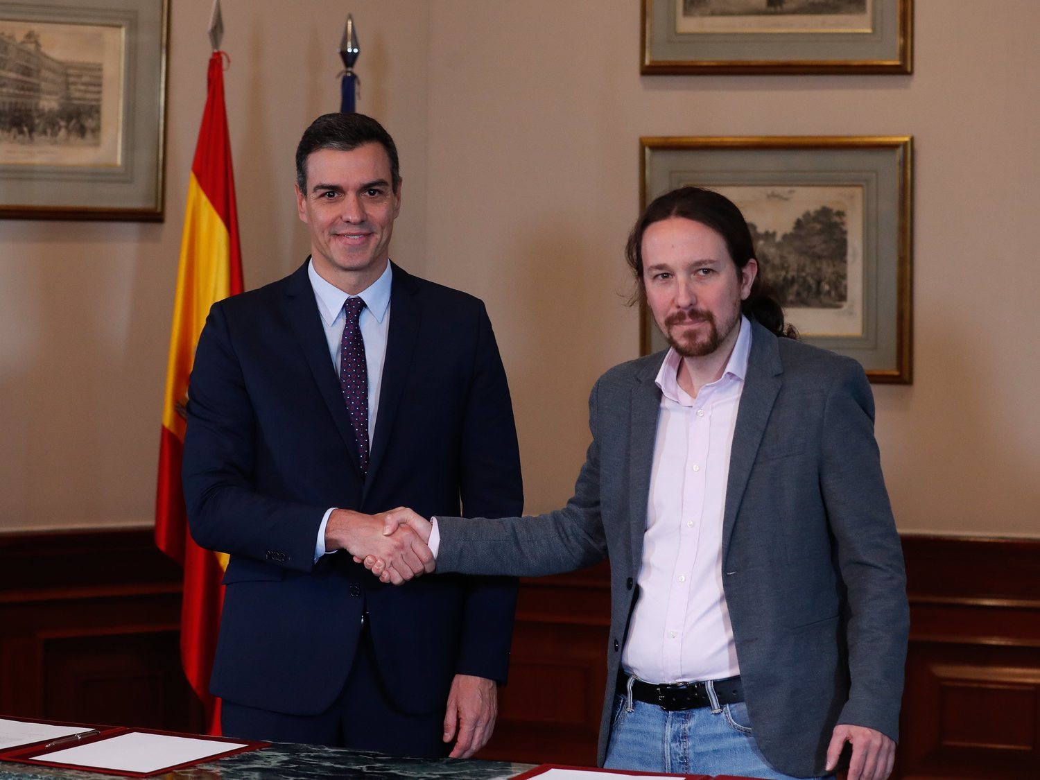 PSOE y Unidas Podemos cierran un acuerdo de Gobierno con Pablo Iglesias como vicepresidente