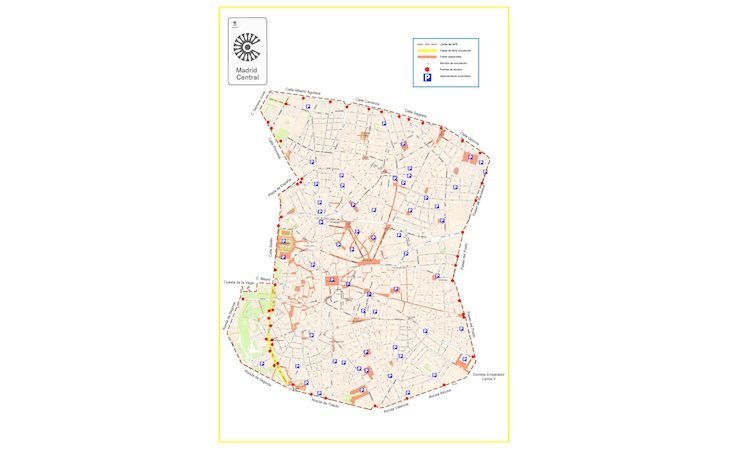 El área de Madrid Central solo comprende cinco kilómetros cuadrados 