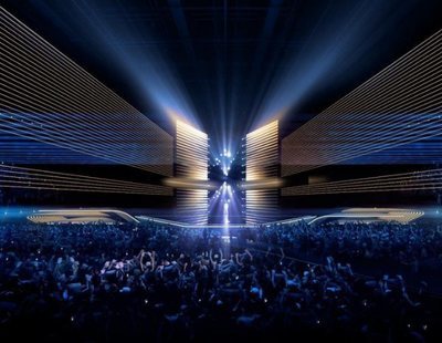 Vuelve la Green Room al escenario de Rotterdam: así es el escenario de Eurovisión 2020