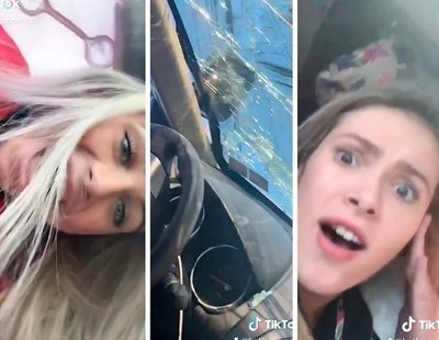 Dos jóvenes graban boca abajo un vídeo para Tik Tok tras sufrir un accidente de tráfico