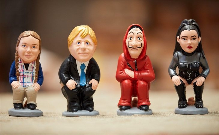 Greta Thunberg, Boris Johnson, La Casa de Papel y Rosalía como caganer