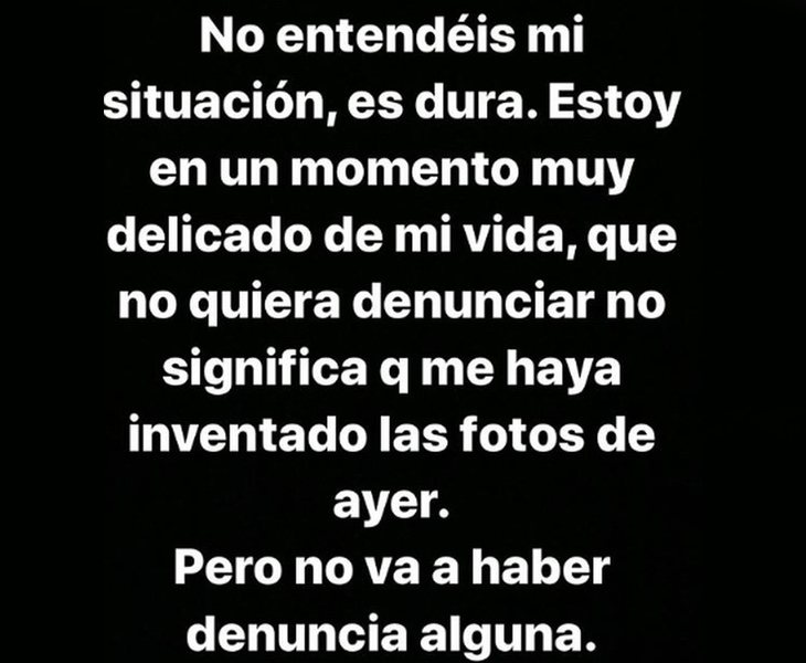 Mensaje de Valeria Quer publicado en Instagram