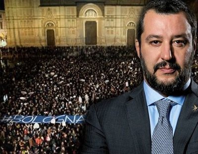 El mar de "sardinas" en Italia que busca deshacerse del populismo de Salvini