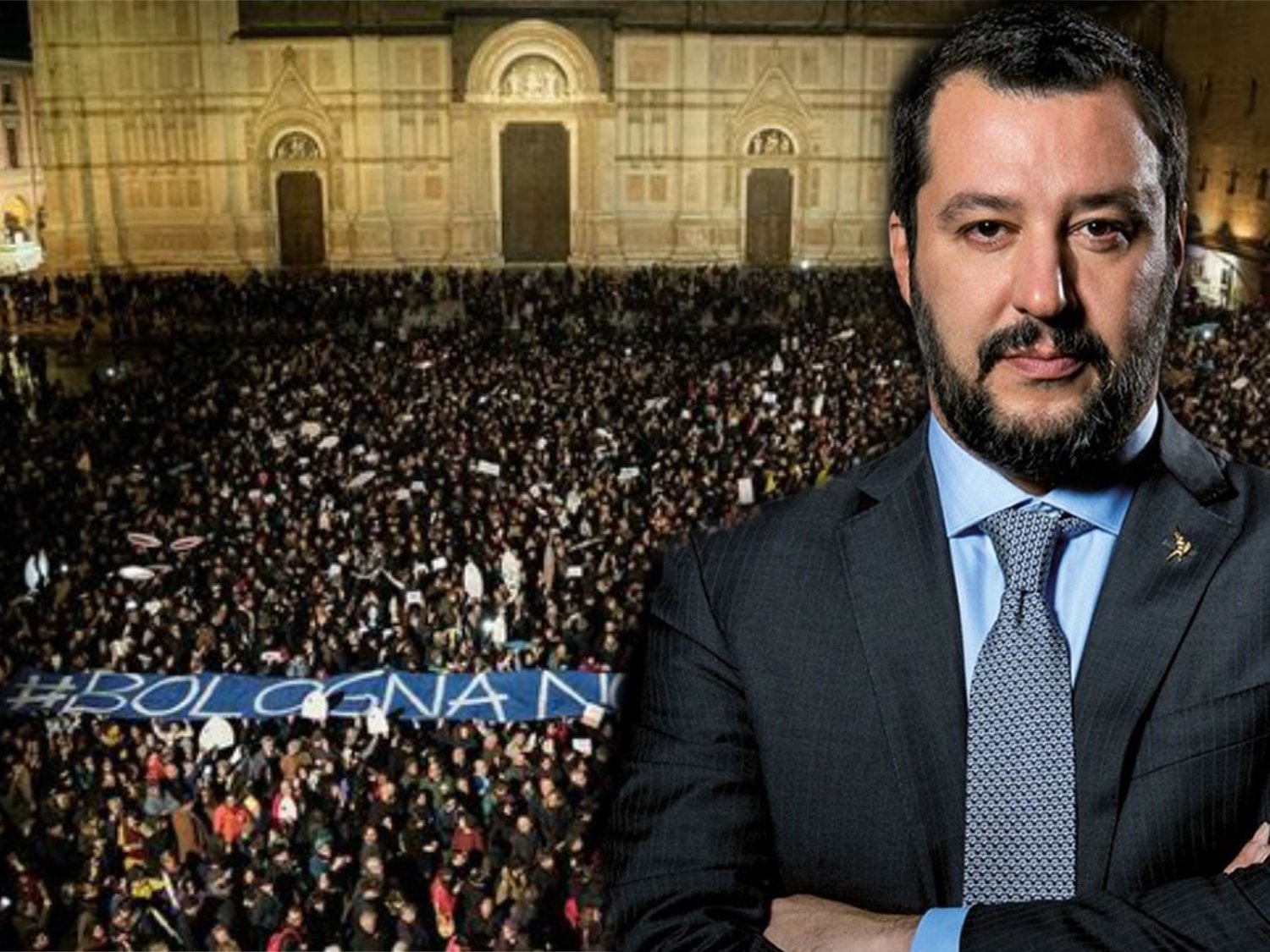 El mar de "sardinas" en Italia que busca deshacerse del populismo de Salvini