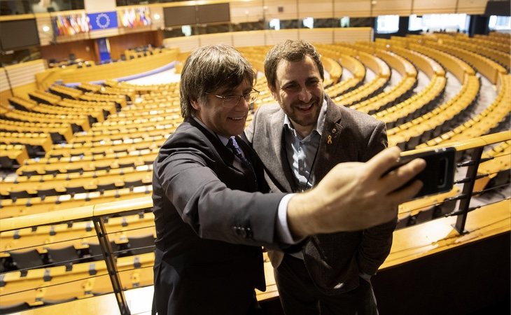 Carles Puigdemont ya ha hecho una visita al Parlamento Europeo