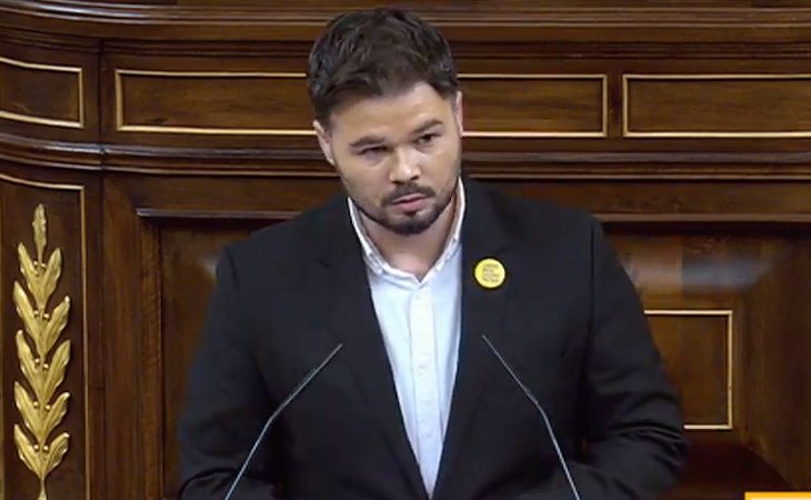 Gabriel Rufián (ERC) recuerda que el acuerdo con el PSOE es público después de que el PP dijera que es secreto