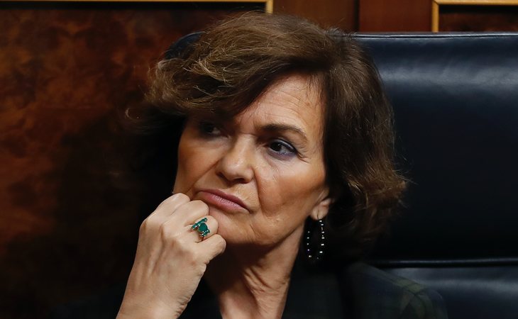 Carmen Calvo (PSOE) vota SÍ a la investidura de Pedro Sánchez