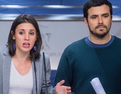 Irene Montero, Alberto Garzón, Yolanda Díaz y Manuel Castells, los ministros de Unidas Podemos